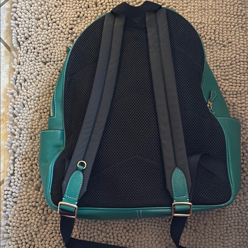 Coach Green Leather Backpack - Picture 3 of 5